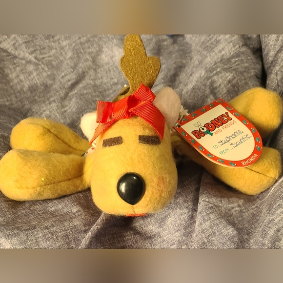 Vintage Hallmark Rhonda Reindeer tag does have writing on it. - Picture 1 of 2